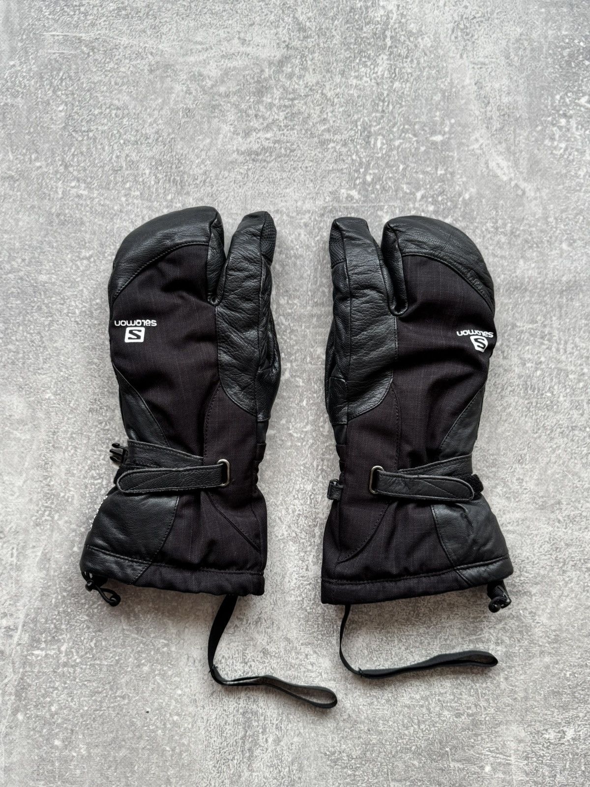 Salomon Salomon Trigger Mittens Leather Gore-Tex Lobster Gloves Size ONE SIZE - 3 Thumbnail