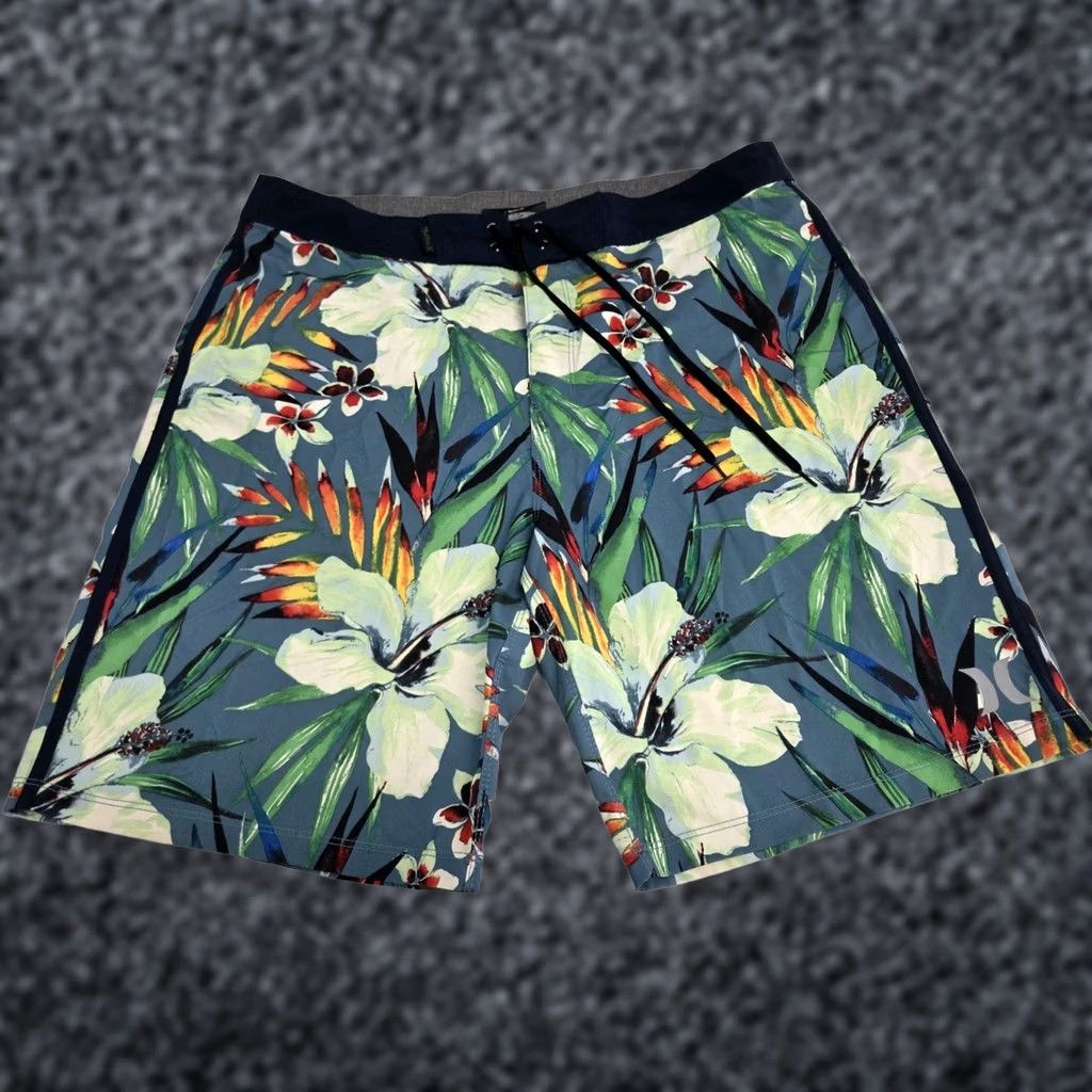 Hurley Hurley Mens Phantom Board Shorts Drawstring Back Pocket Floral Size 34 Multicolor Beach Tropical Quick Dry Lightweight Surfing Recreational Size US 34 / EU 50 - 1 Thumbnail