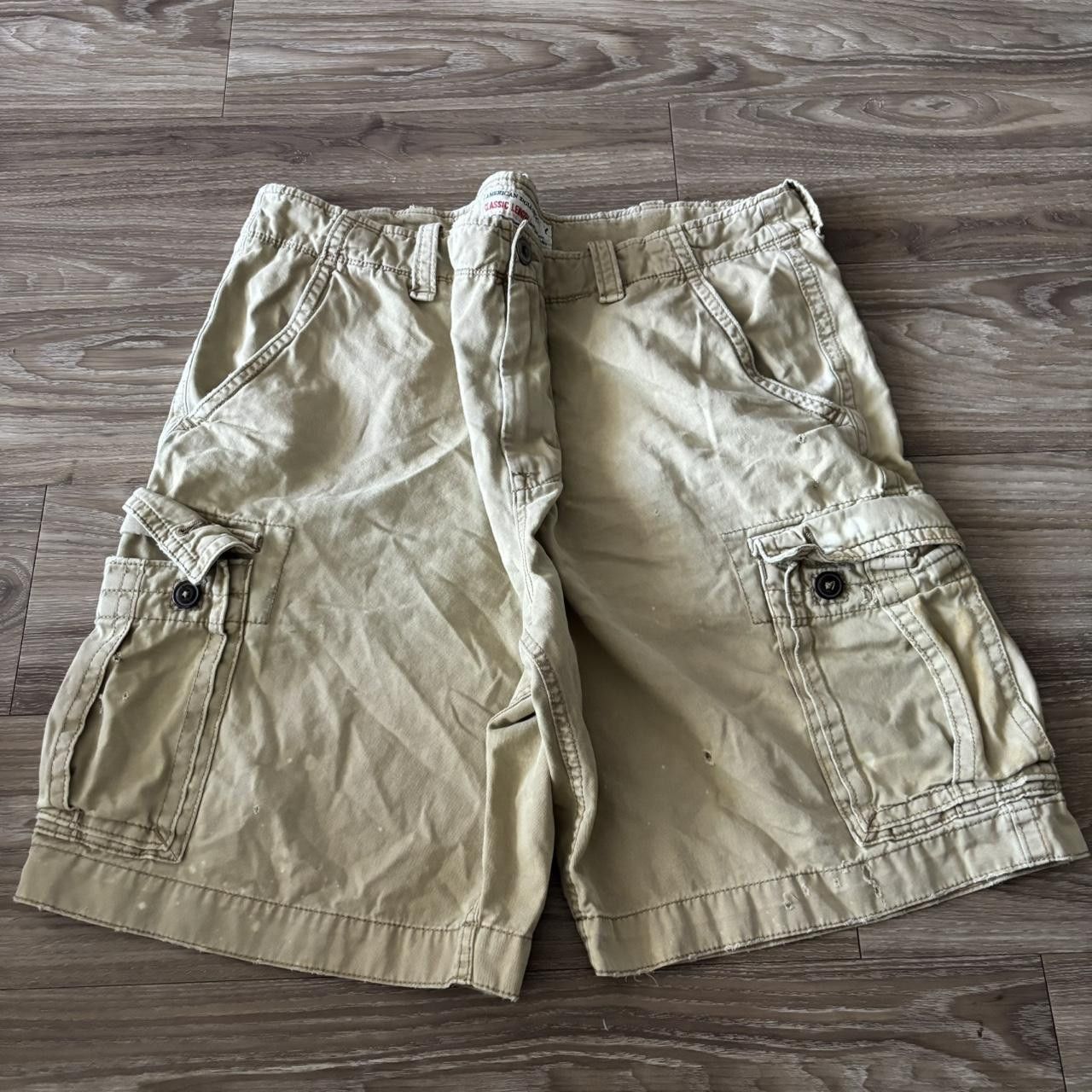 Vintage Crazy Vintage Y2K/2000s Baggy Khaki Streetwear Skater Style Cargo Shorts! Size 42 Size US 42 / EU 58 - 1 Thumbnail