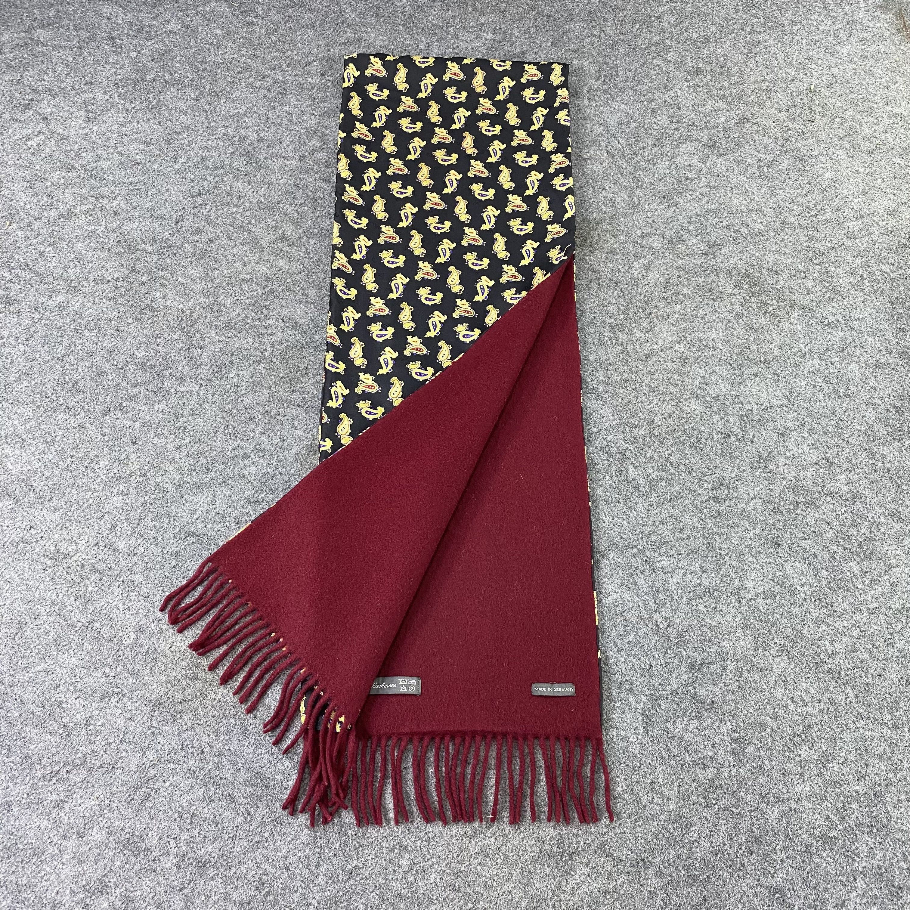 Designer Paisley Silk & Cashmere Muffler / Scarf / Neckwear - T1352 Size ONE SIZE - 3 Thumbnail
