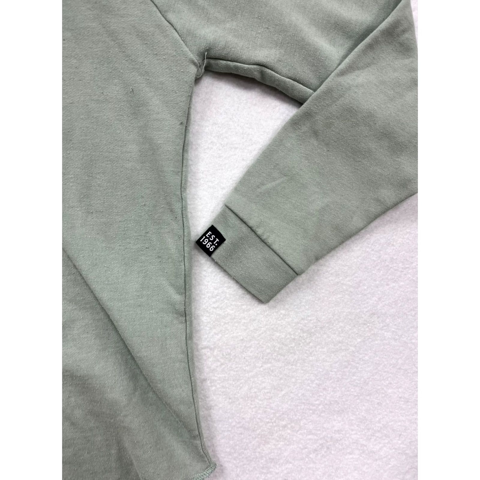 Vintage Kawasaki Womens Sage Green Hoodie Sweatshirt Large Sage Green Womens Hoodie Pullover Raglan Front Kangaroo Pocket Activewear 1966 Heritage Like New Size L / US 10 / IT 46 - 5 Thumbnail