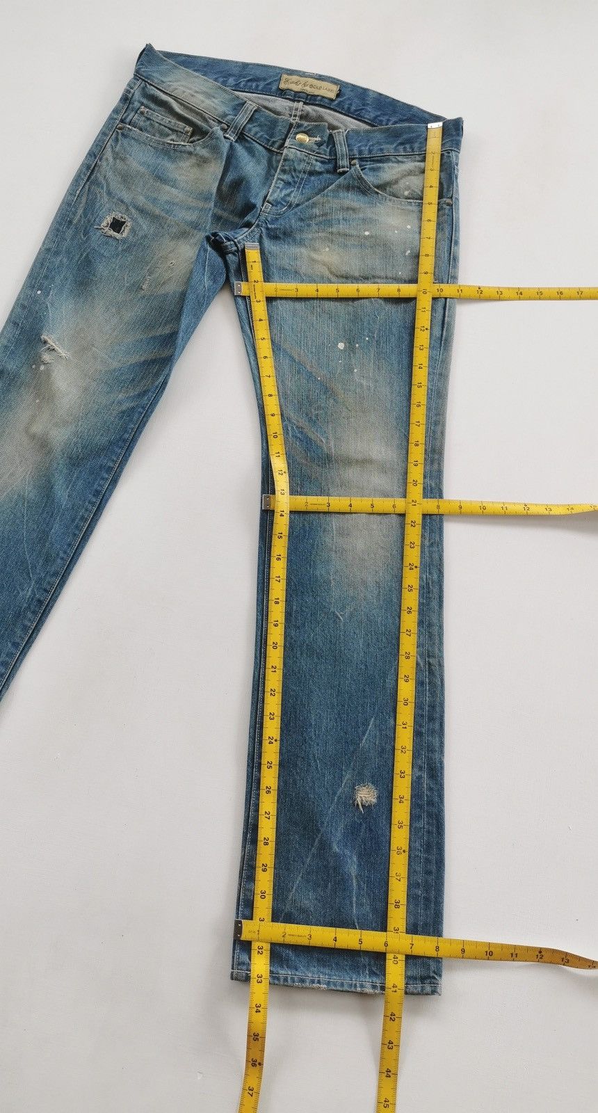 Kapital Mudwash Distressed Eight by Gold Label Japan Denim Jeans Size US 34 / EU 50 - 12 Thumbnail