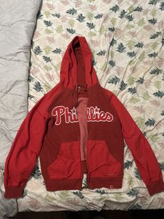Philadelphia Phillies Vintage 1980s Red & White Rain Jacket Adult  Small/Medium