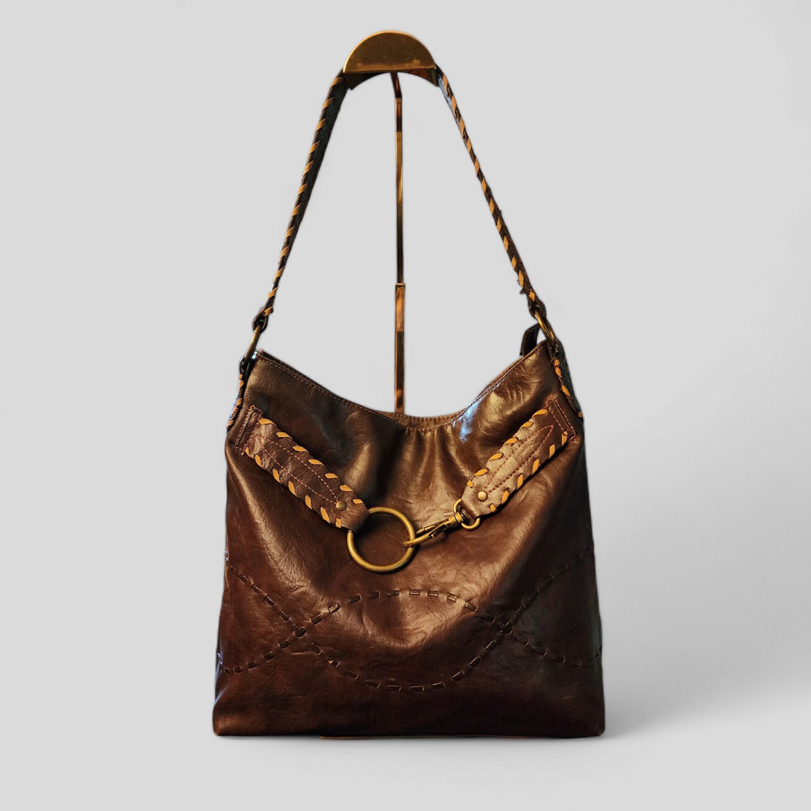 Route 66 Vintage route 66 faux leather brown bag purse Size ONE SIZE - 1 Thumbnail