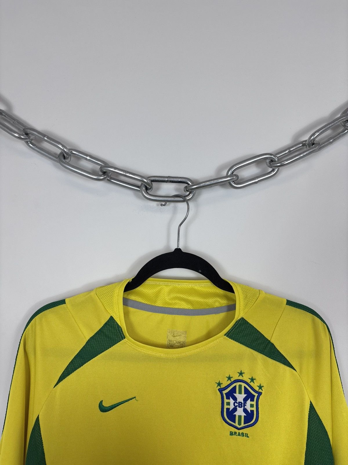 Nike Nike Brazil National Team World Cup 2002/04 Soccer Jersey Size US XL / EU 56 / 4 - 3 Thumbnail