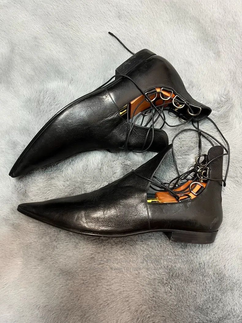 Saint Laurent Paris Saint Laurent Paris Pointed Toe Leather Boots Size US 11 / EU 44 - 1 Thumbnail
