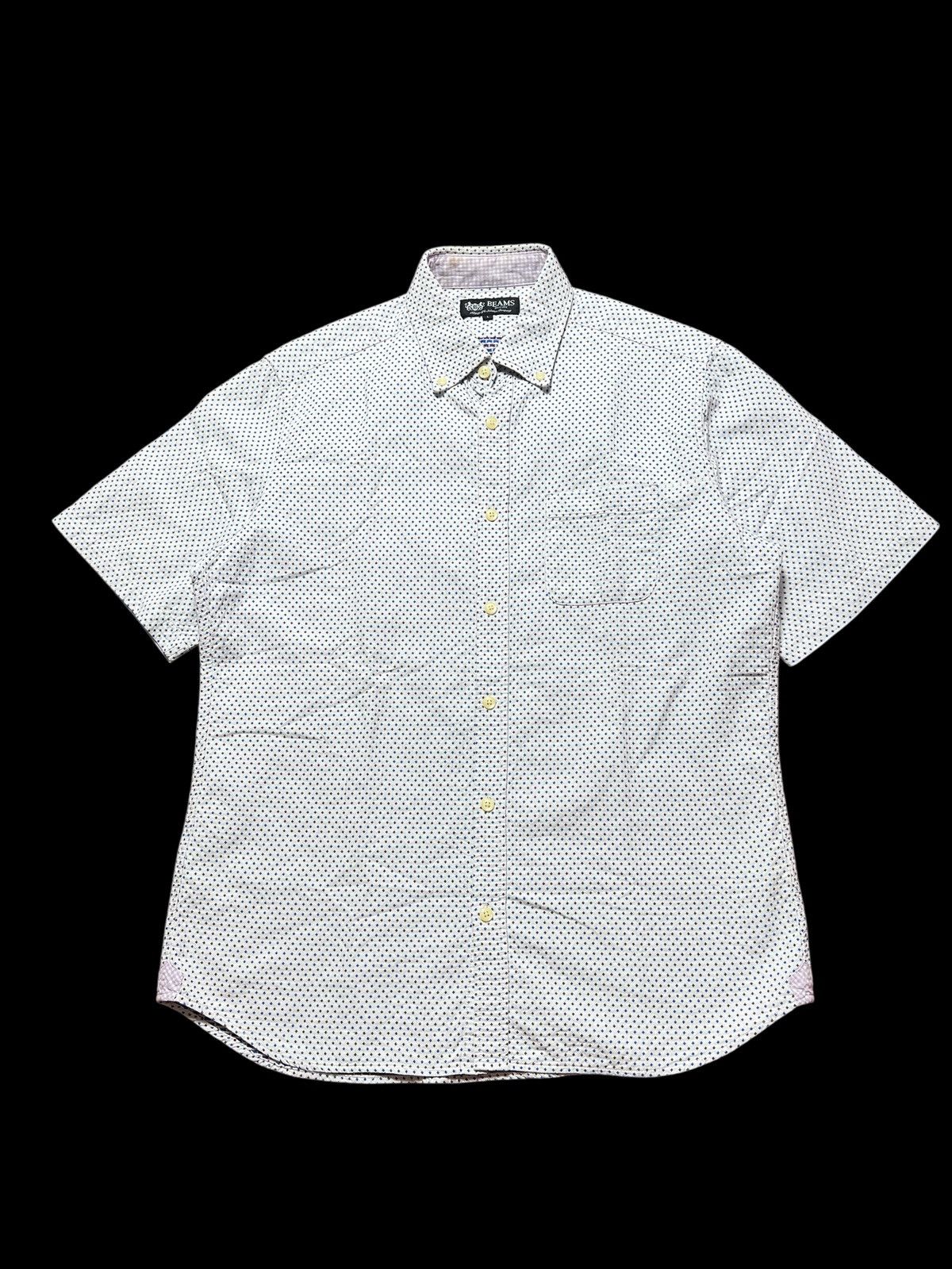Beams Printed Print Pocket Shirt