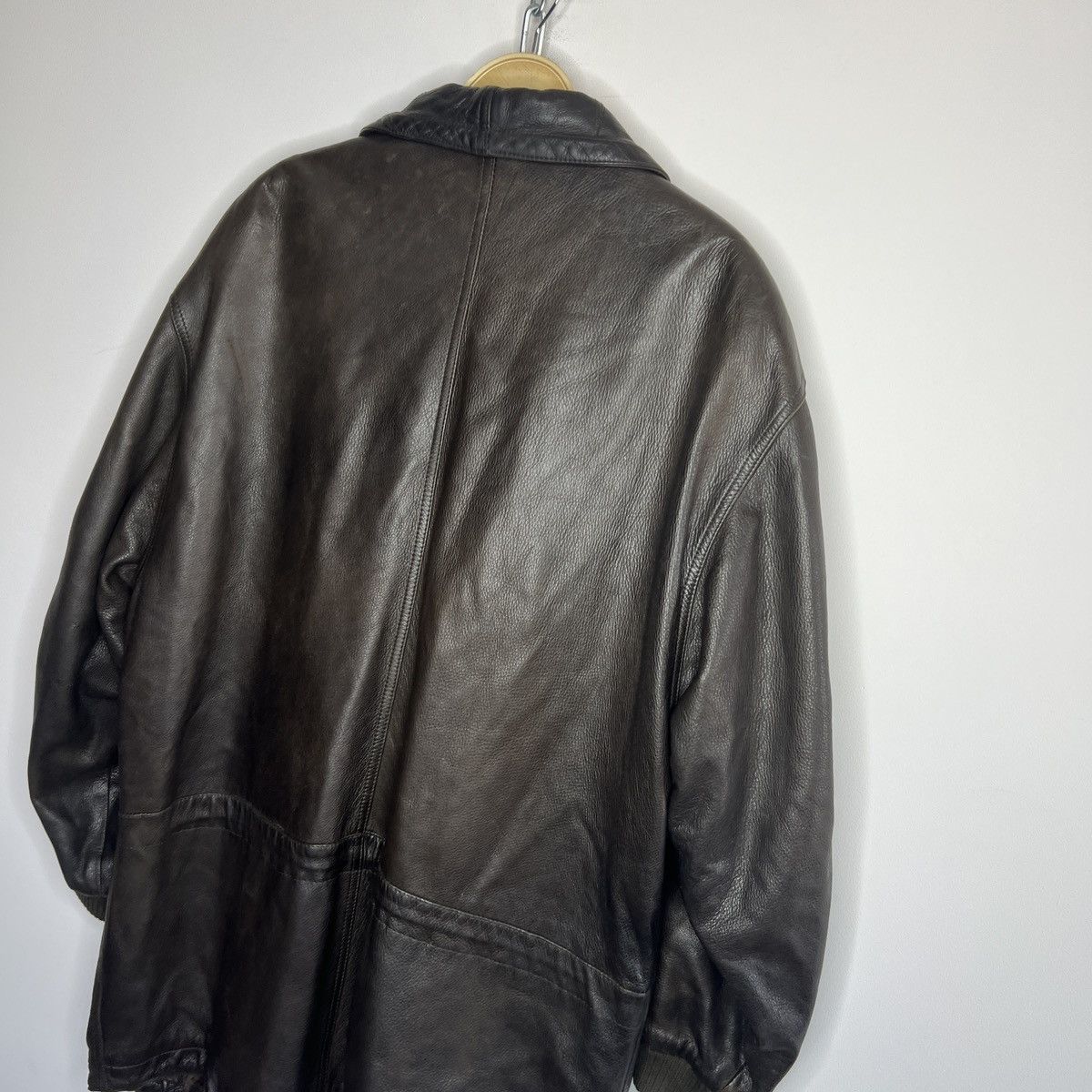 Hugo Boss Vintage 90s y2k Hugo Boss Leather Jacket Coat Calfskin Sz 52 Size US L / EU 52-54 / 3 - 7 Thumbnail