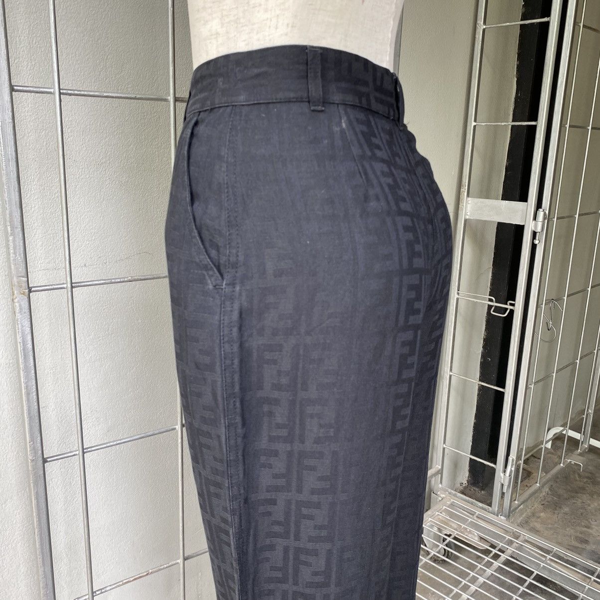 Fendi FENDI Black Monogram Pattern Pants Size 28" / US 6 / IT 42 - 7 Thumbnail