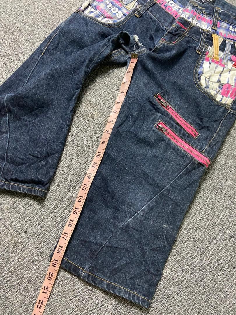 Japanese Brand NYLAUS Genuine Double Waist Three Quarter Jeans (186) Size US 29 - 7 Thumbnail