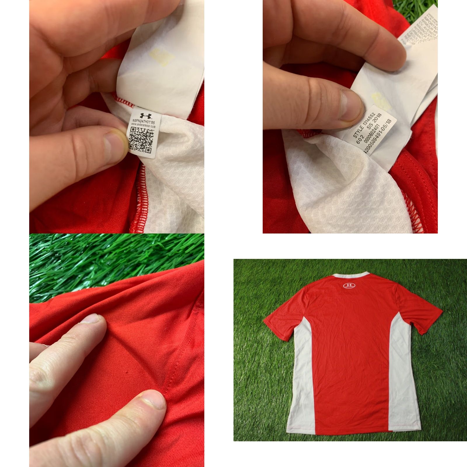 Under Armour UNDER ARMOUR HEATGEAR Shirt Men L Red and White 2018 Jersey 100% Polyester Short Sleeve Compression T-Shirt Size US L / EU 52-54 / 3 - 8 Thumbnail