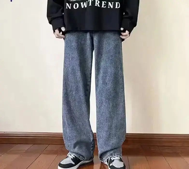 Japanese Brand Smoke Gray Streetwear Baggy Jeans Size US 32 / EU 48 - 5 Thumbnail