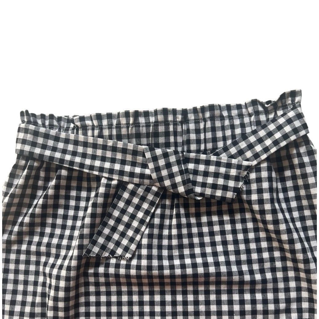 Shein SHEIN LUNE Paperbag Waist Belted Gingham Skirt size S Size 32" / US 10 / IT 46 - 6 Thumbnail