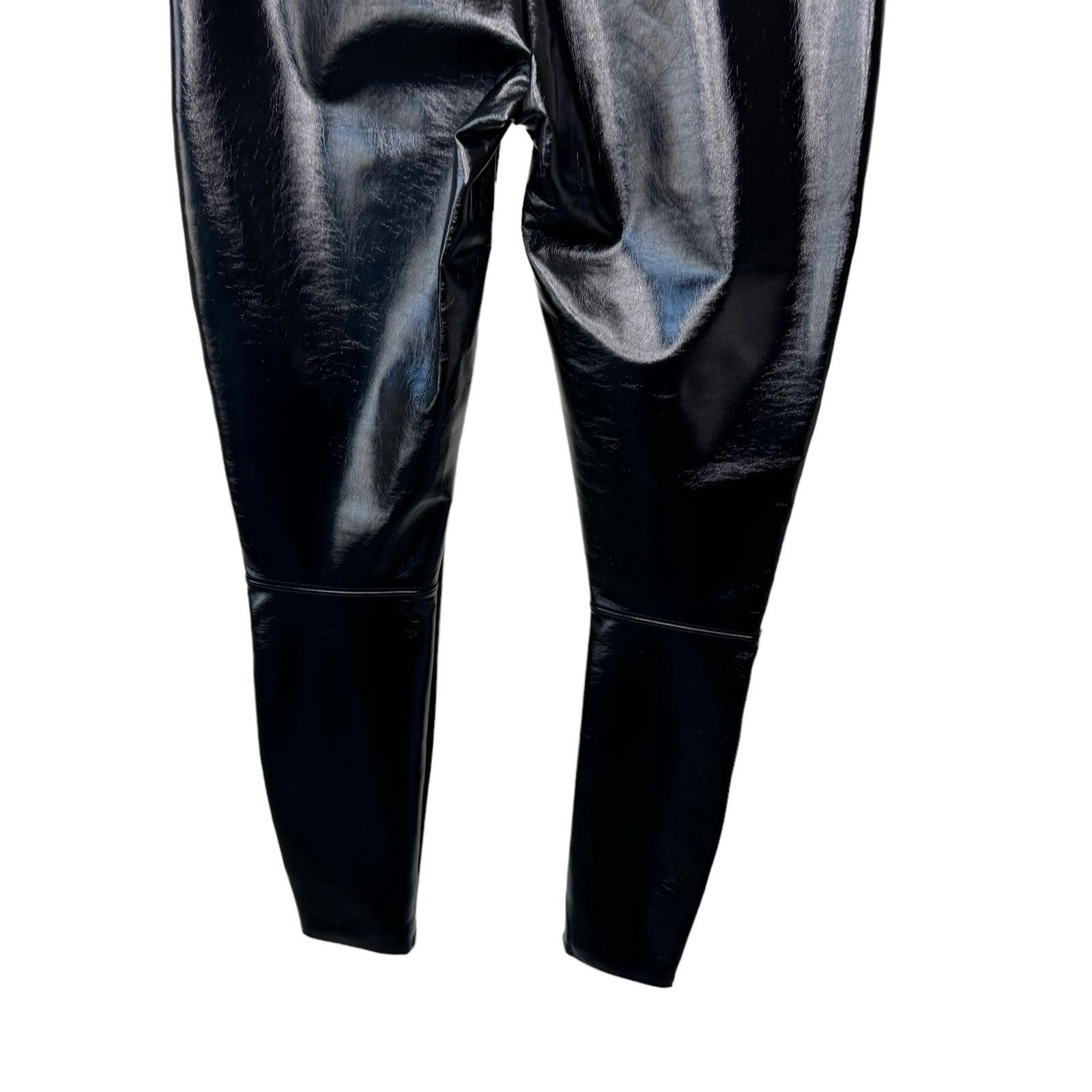Spanx SPANX Black Faux Patent Leather Leggings Size Small NWT Size 26" / US 2 / IT 38 - 3 Thumbnail