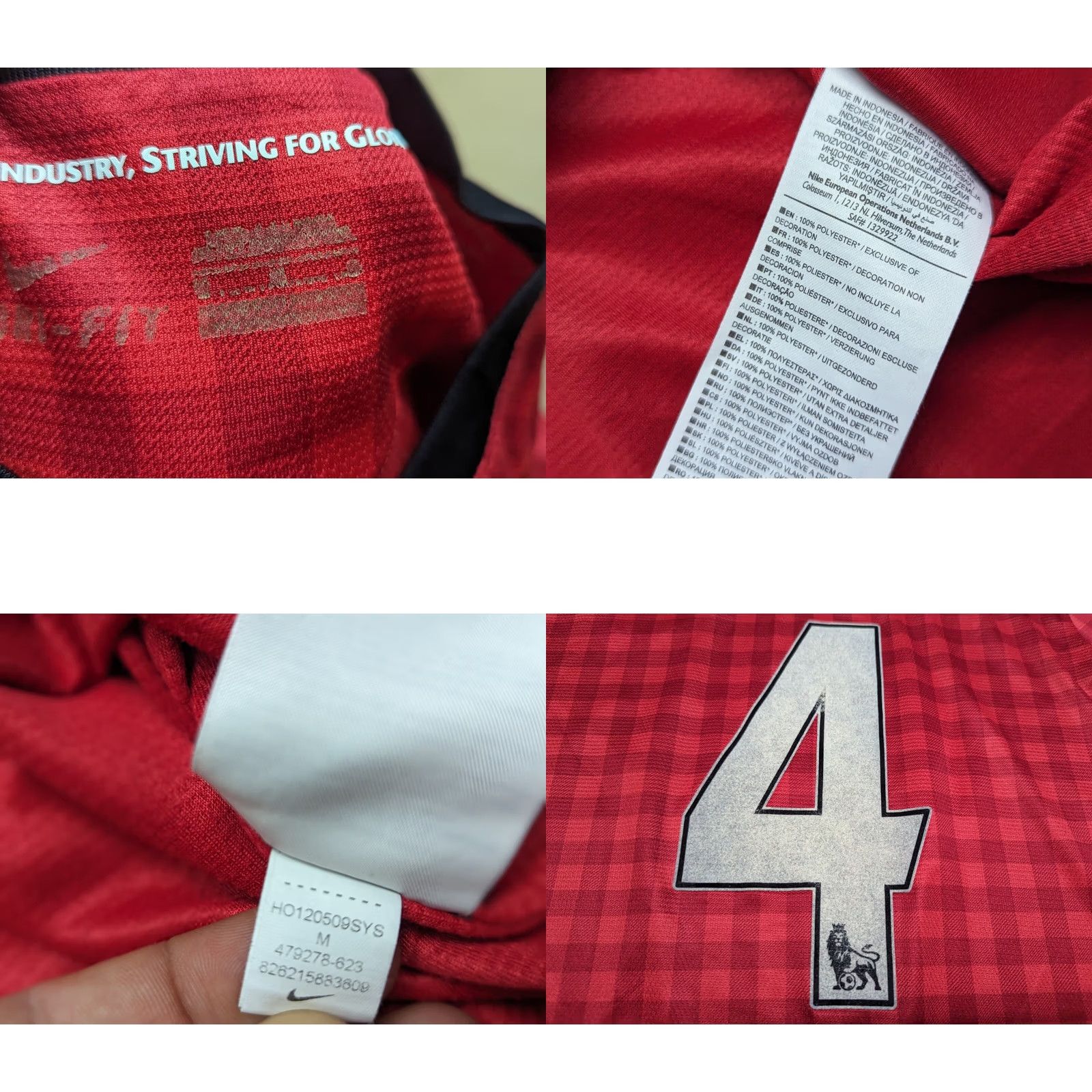 Nike Nike Manchester United Jersey Shirt Men M Red Phil Jones #4 Home 2012 2013 Size US M / EU 48-50 / 2 - 9 Thumbnail