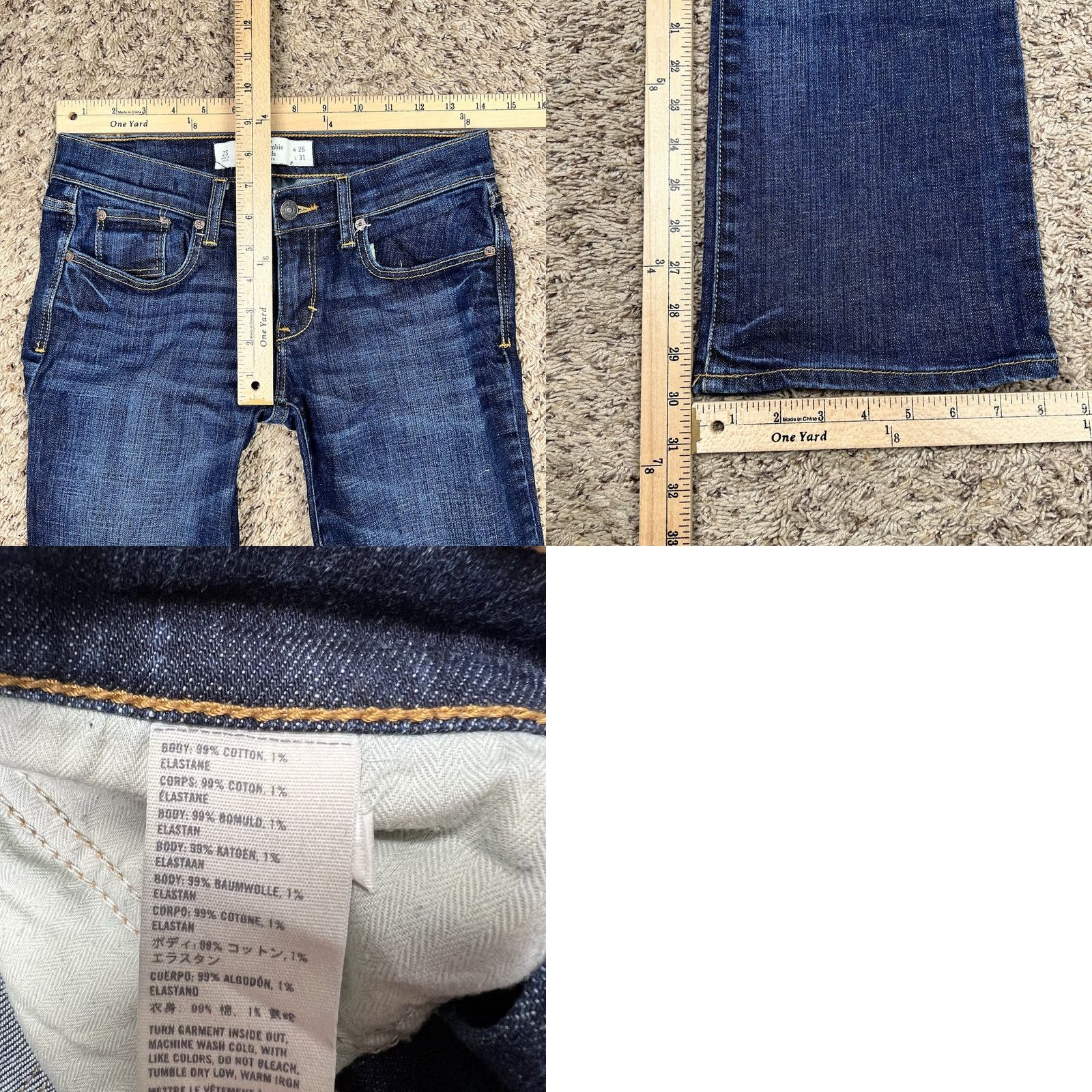 Abercrombie & Fitch Abercrombie & Fitch Jeans Womens 28x30 Bootcut Dark Wash Flare Stretch Easy Care Denim Size 28" / US 6 / IT 42 - 8 Thumbnail