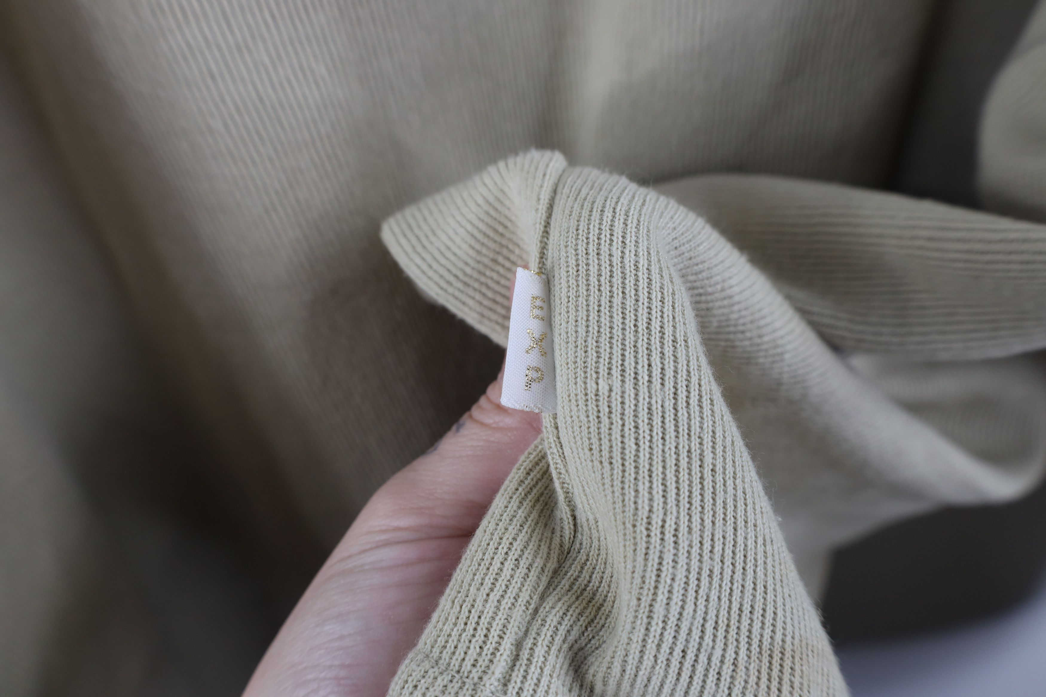 Express × Vintage Vintage 90s Express Ribbed Knit 3/4 Sleeve T-Shirt Beige Size XL / US 12-14 / IT 48-50 - 11 Thumbnail