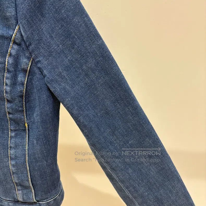 Louis Vuitton Louis Vuitton Washed blue metallic leather label denim jac Size XS / US 0-2 / IT 36-38 - 4 Thumbnail
