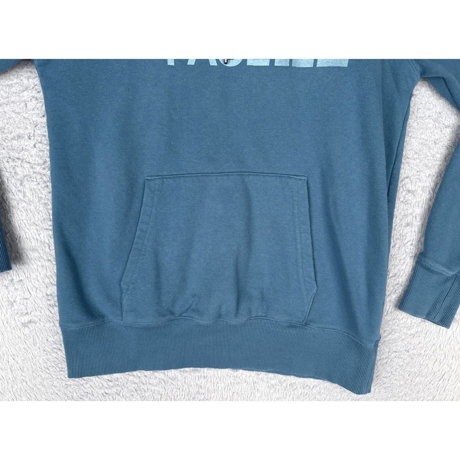The North Face The North Face Hoodie XS Blue Logo Pullover Kangaroo Fleece Sweatshirt Womens Size XS / US 0-2 / IT 36-38 - 5 Thumbnail
