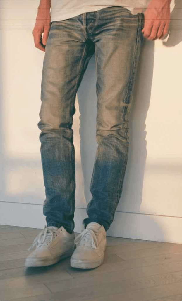 image of Seekings Signature Washed Indigo Denim Size 30 in Blue, Men's