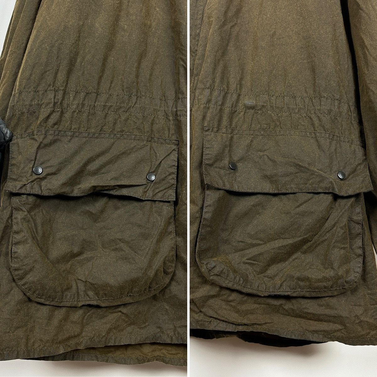 Barbour Vintage Barbour Waxed Durham Olive Green Coat Jacket Size US M / EU 48-50 / 2 - 12 Thumbnail