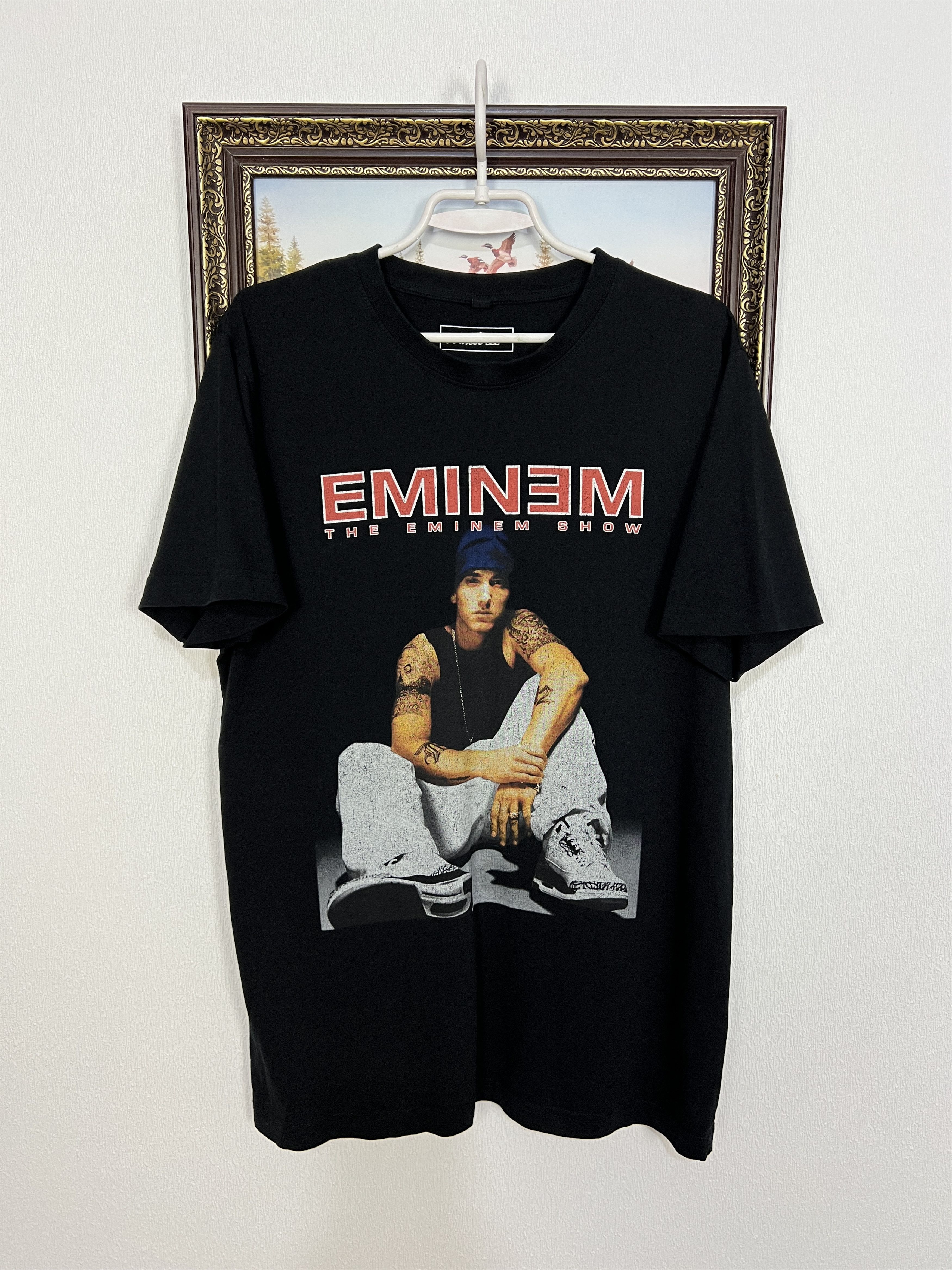 Vintage Eminem Rap Hip Hop Over Print Shirt Big Logo Tee Rare Hype Size US L / EU 52-54 / 3 - 1 Thumbnail