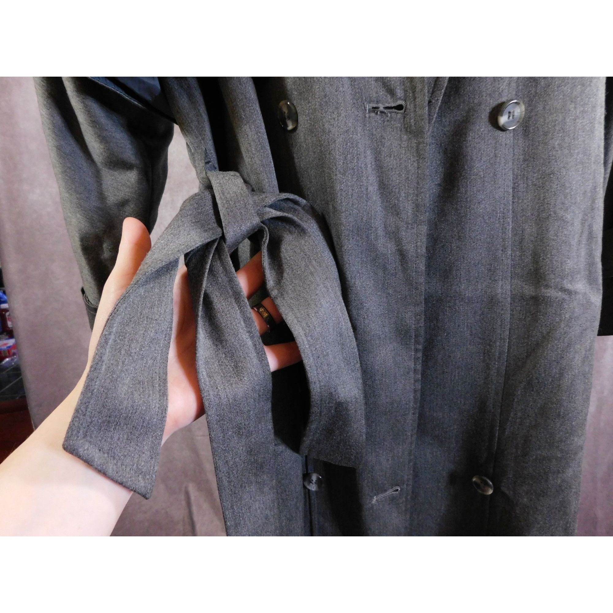 Other Vintage J.G. Hook Men's Grey Overcoat Size US XL / EU 56 / 4 - 6 Thumbnail