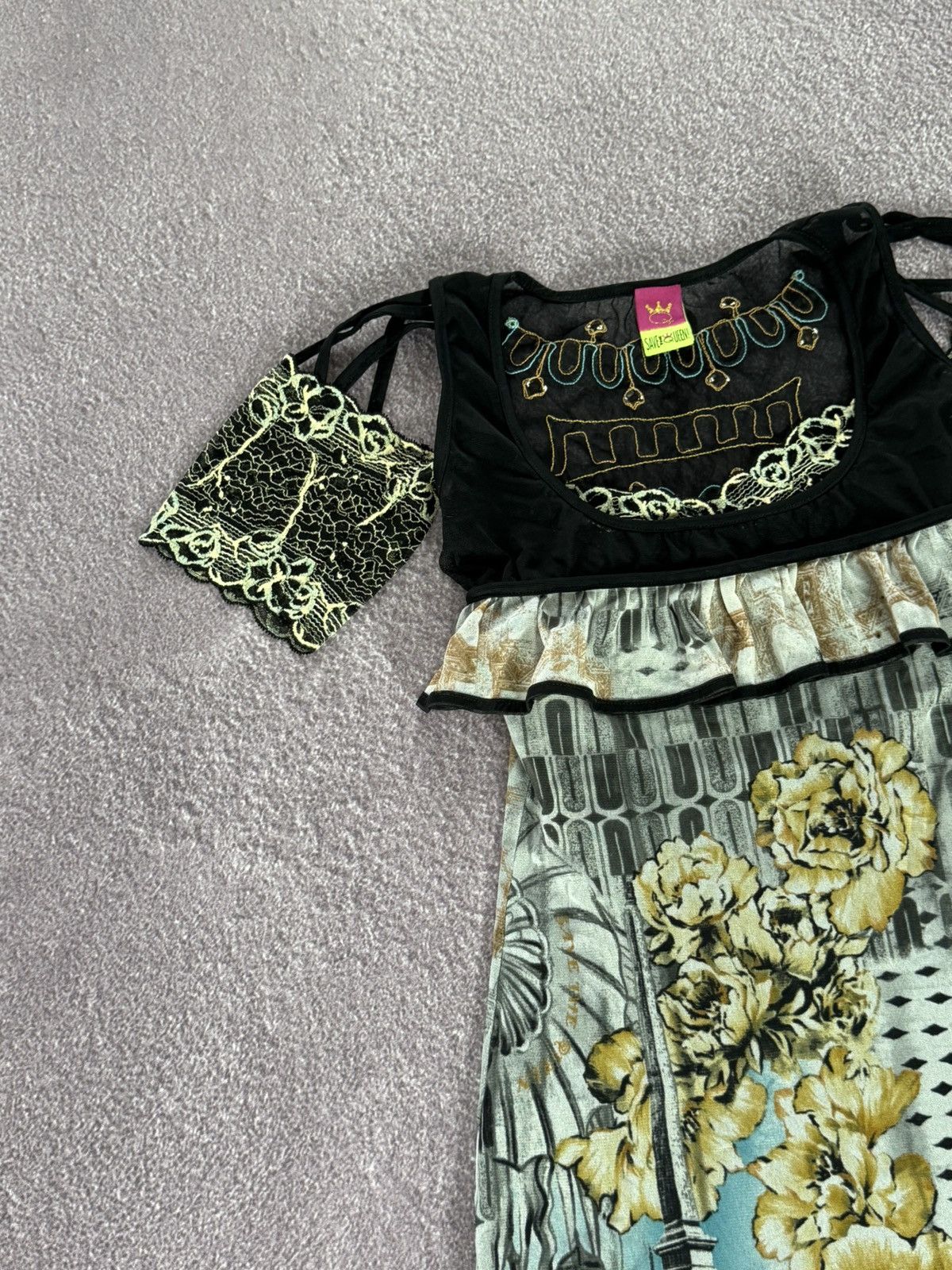 Japanese Brand Y2K Save The Queen Very Rare 00s Maxi Dress Size S / US 4 / IT 40 - 5 Thumbnail