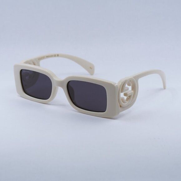 Gucci New Gucci GG1325S 013 Sunglasses - Ivory Frame, Grey Size ONE SIZE - 1 Thumbnail