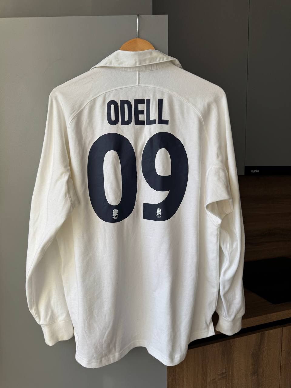 Nike Nike England Rugby Jersey O2 Long Sleeve 2000s (Odell 09) Size US L / EU 52-54 / 3 - 8 Thumbnail