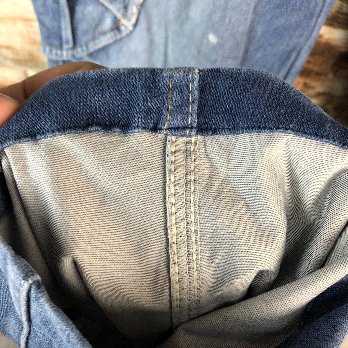 Japanese Brand Field Core Blue Distressed ripped Denim Pants #A2166 Size US 33 - 13 Thumbnail