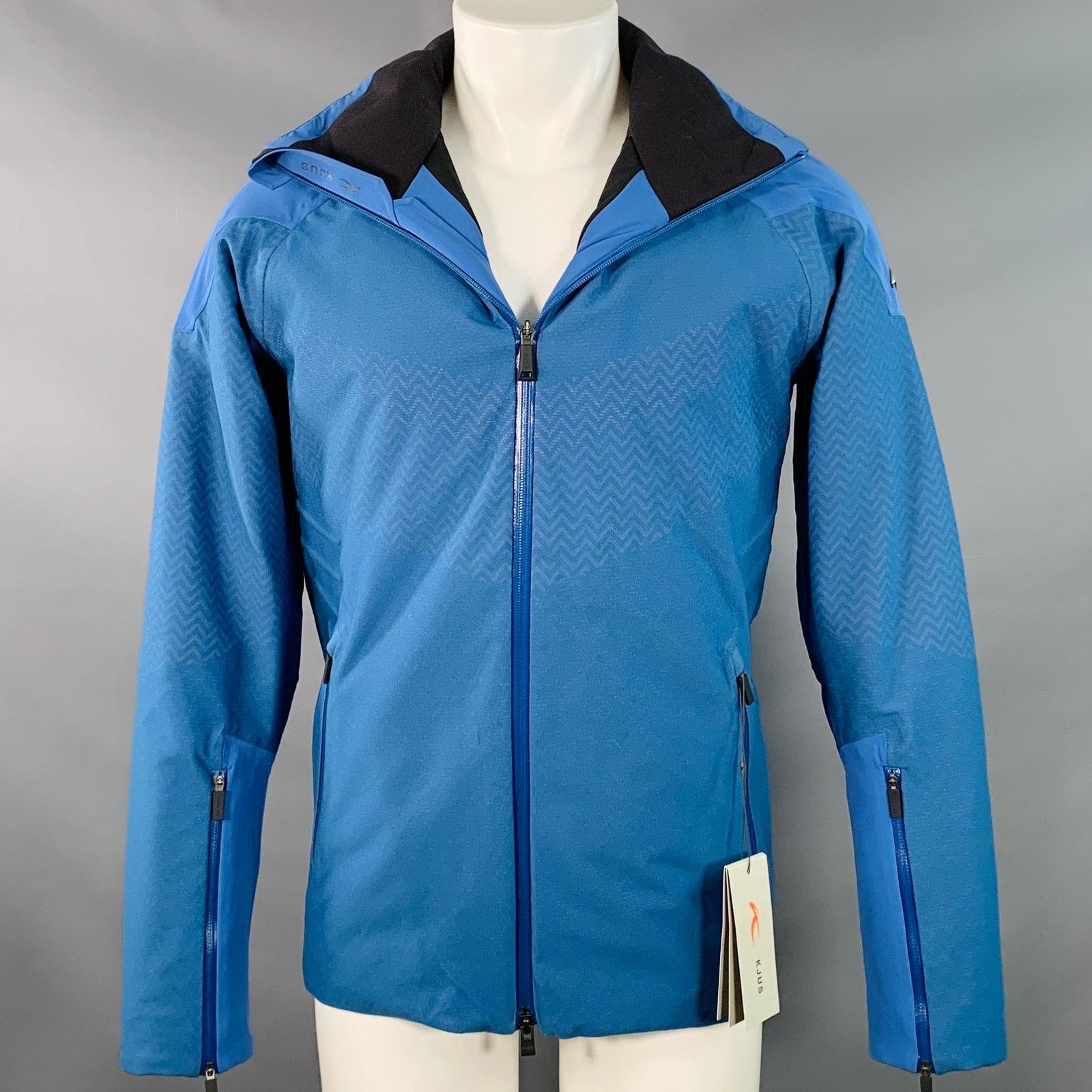 KJUS KJUS Size M Freelite Blue Chevron Polyester Ski Jacket Size US M / EU 48-50 / 2 - 1 Thumbnail