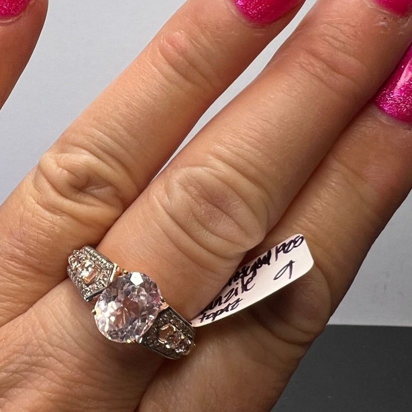 Other Pink Kunzite Rose Gold Over Sterling Silver Ring size 9 Size ONE SIZE - 1 Thumbnail
