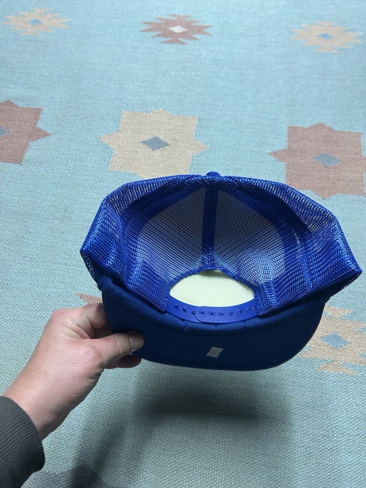 Vintage Vtg trucker hat Lake Tahoe California Sun mountains NOS blue Size ONE SIZE - 4 Thumbnail