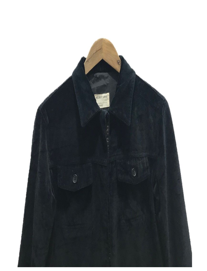 Helmut Lang Vintage Helmut Lang Runway FW1997 Velvet Coat Jacket Size S / US 4 / IT 40 - 4 Thumbnail