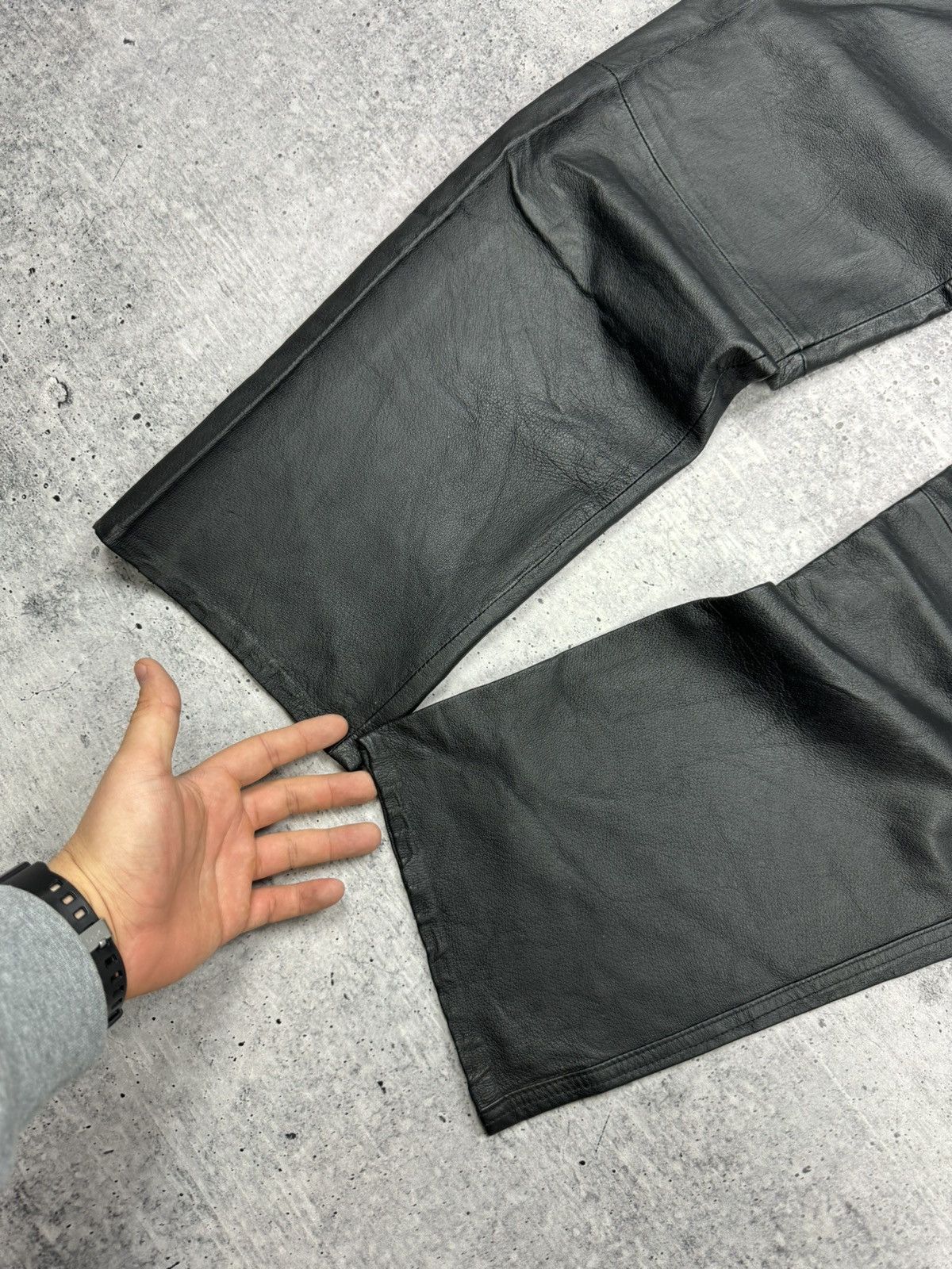 Genuine Leather × Vintage Vintage 90’s Y2K Style Casual Cowboy Genuine Leather Pants Size US 30 / EU 46 - 8 Thumbnail