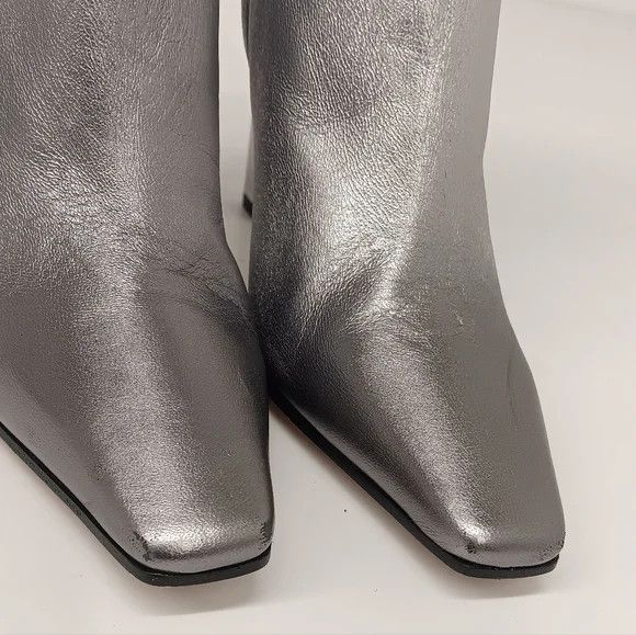 Jimmy Choo Jimmy Choo Merle 100 Metallic Leather Ankle Boots - EU36/US6 Size US 6 / IT 36 - 8 Thumbnail