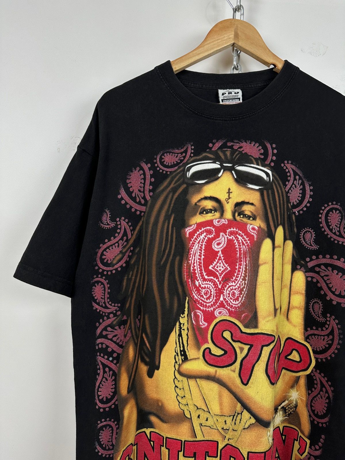Lil Wayne Vintage Lil Wayne Stop Snitching Rap T-Shirt Size US XL / EU 56 / 4 - 2 Thumbnail