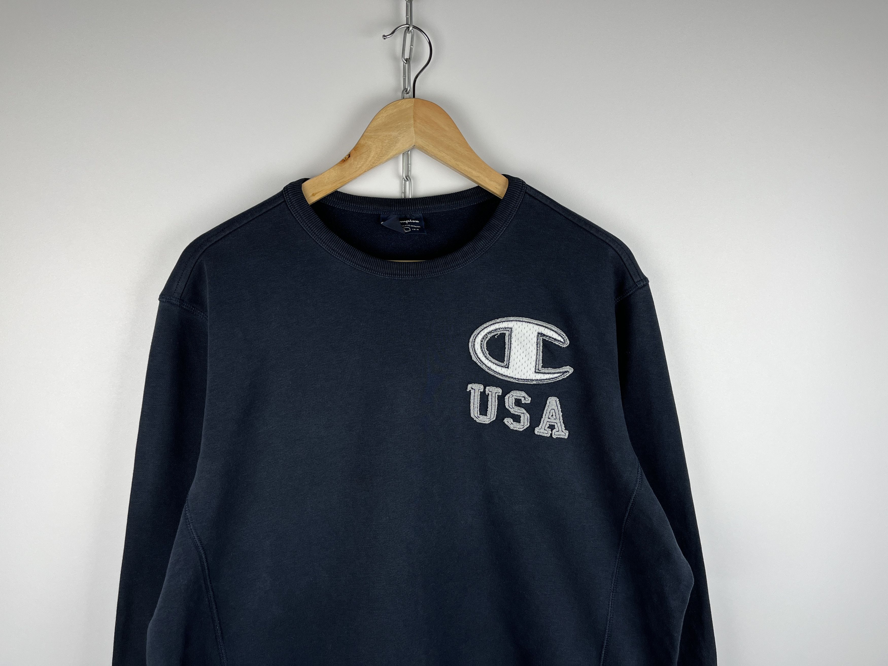 Champion Vintage Champion USA Logo Sweatshirt Size US L / EU 52-54 / 3 - 3 Thumbnail