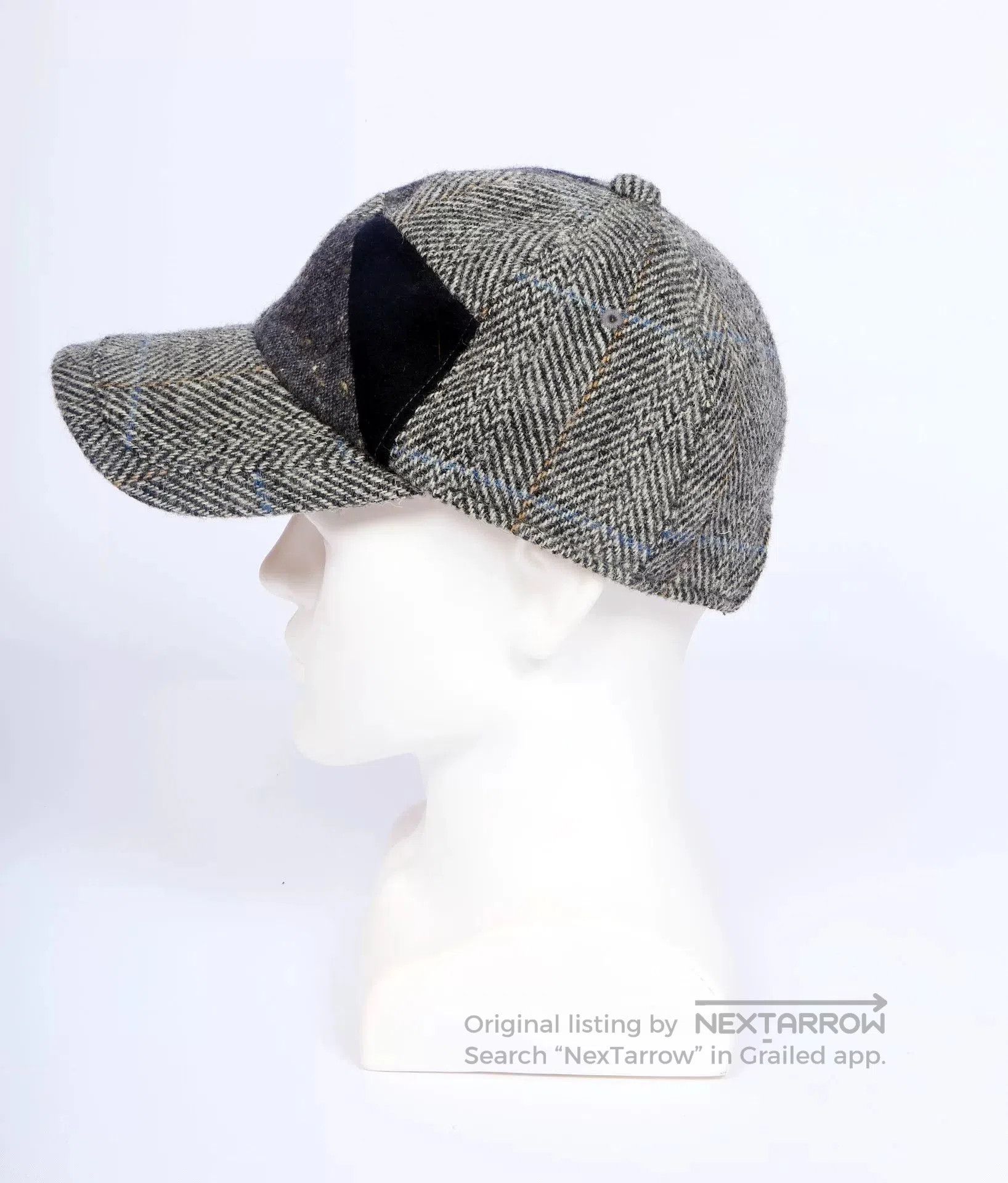 Vintage Christys' London Harris Tweed Wool Baseball Cap. Size ONE SIZE - 3 Thumbnail