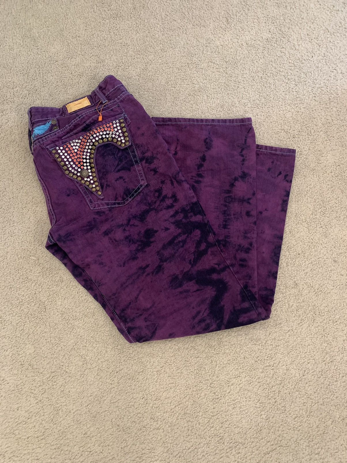 Robins Jeans Purple Tie Dye Robins Size US 42 / EU 58 - 2 Thumbnail