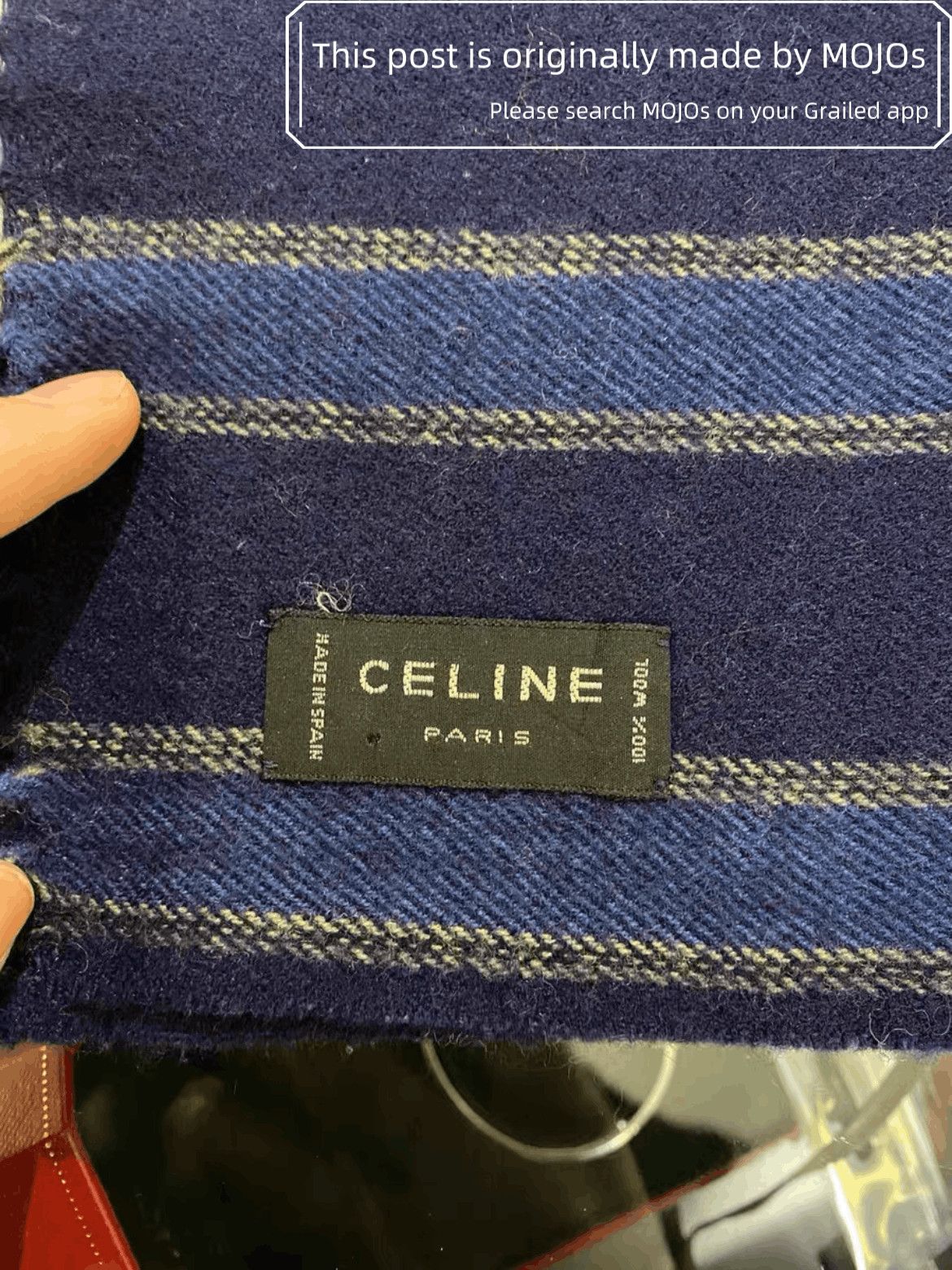Celine Celine Stripes Logo Stitches Scarf Size ONE SIZE - 4 Thumbnail