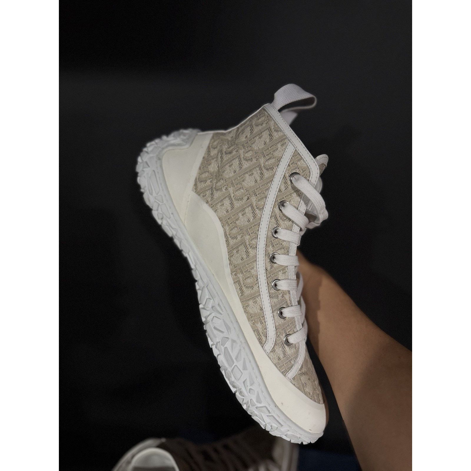 Dior Dior B28 High Beige Sneakers Size US 13/46eu Rare Size US 13 / EU 46 - 5 Thumbnail