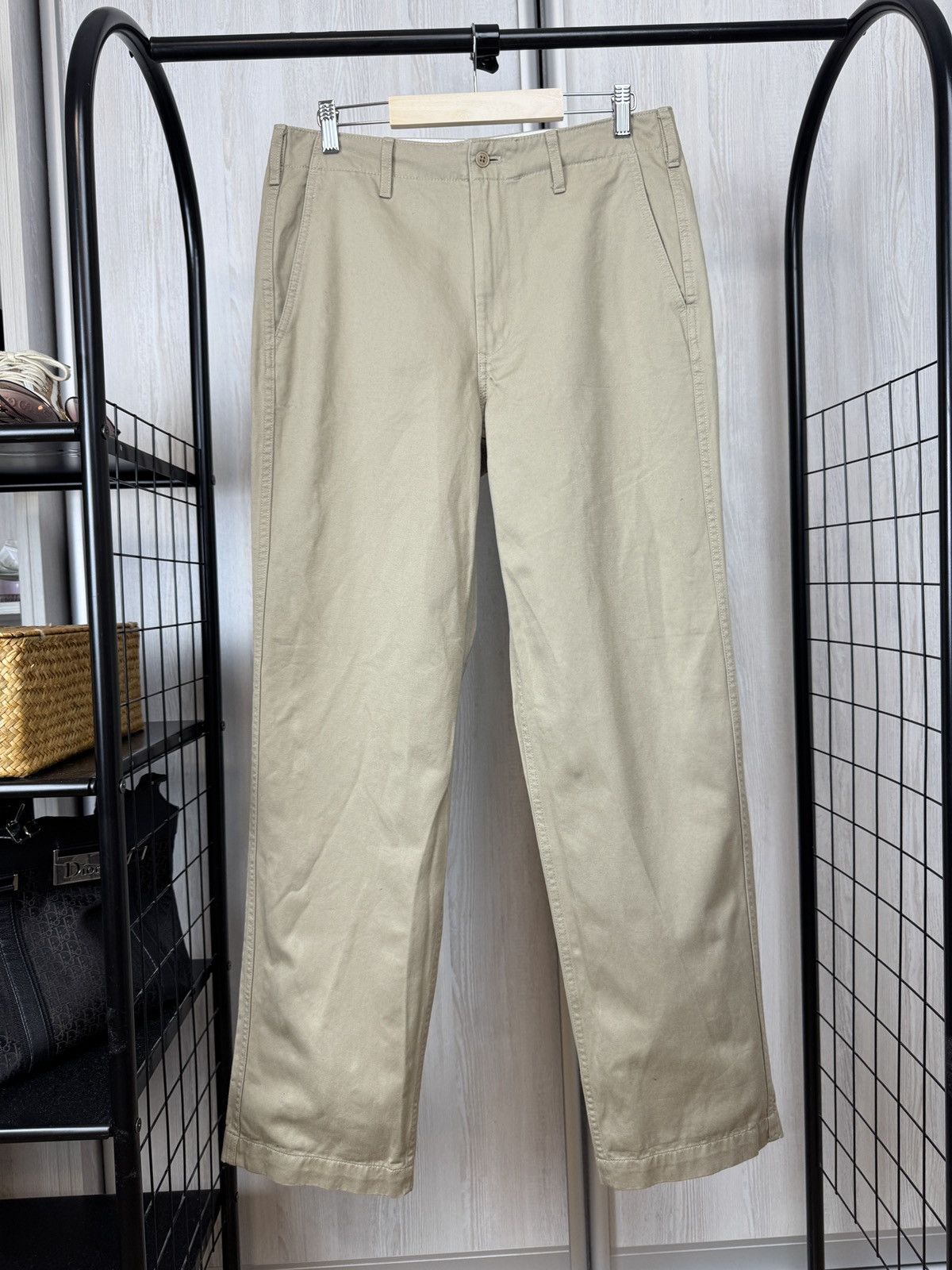 Japanese Brand Muji Japan Sand Beige classic cotton chino pants size S Size US 32 / EU 48 - 1 Thumbnail