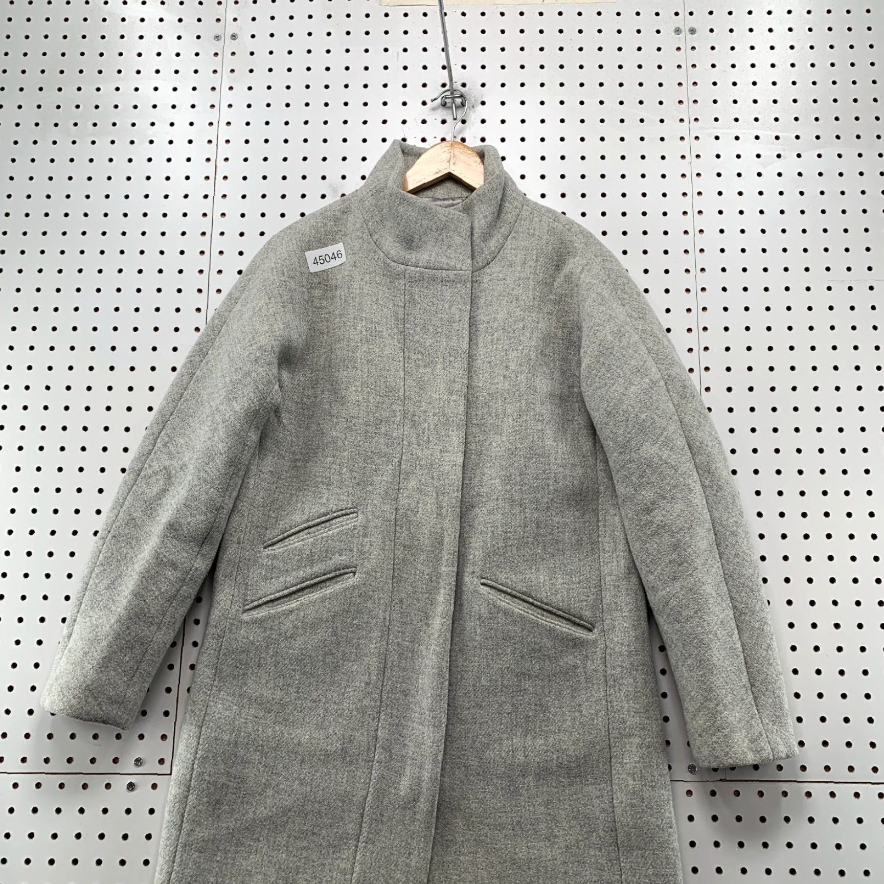 J.Crew J.CREW Coat Womens 4 Gray Italian Stadium Cloth Nello Gori Wool Blend Jacket Teen? Size S / US 4 / IT 40 - 2 Thumbnail