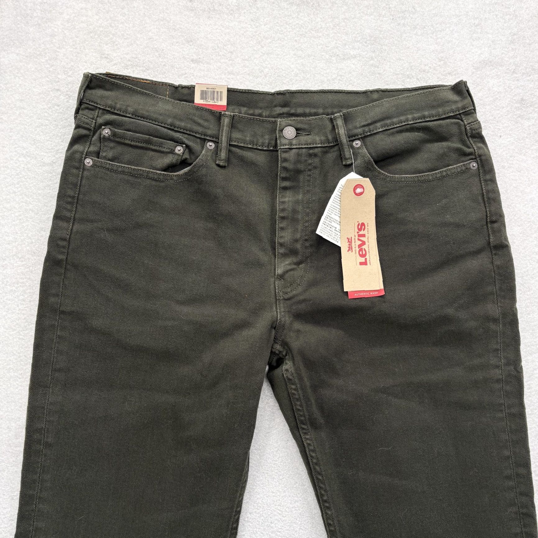 Levi's Levis 514 Jeans Mens 38x30 Regular Dark Wash Green Denim Straight Stretch Pants Regular Waist Denim Size US 38 / EU 54 - 2 Thumbnail