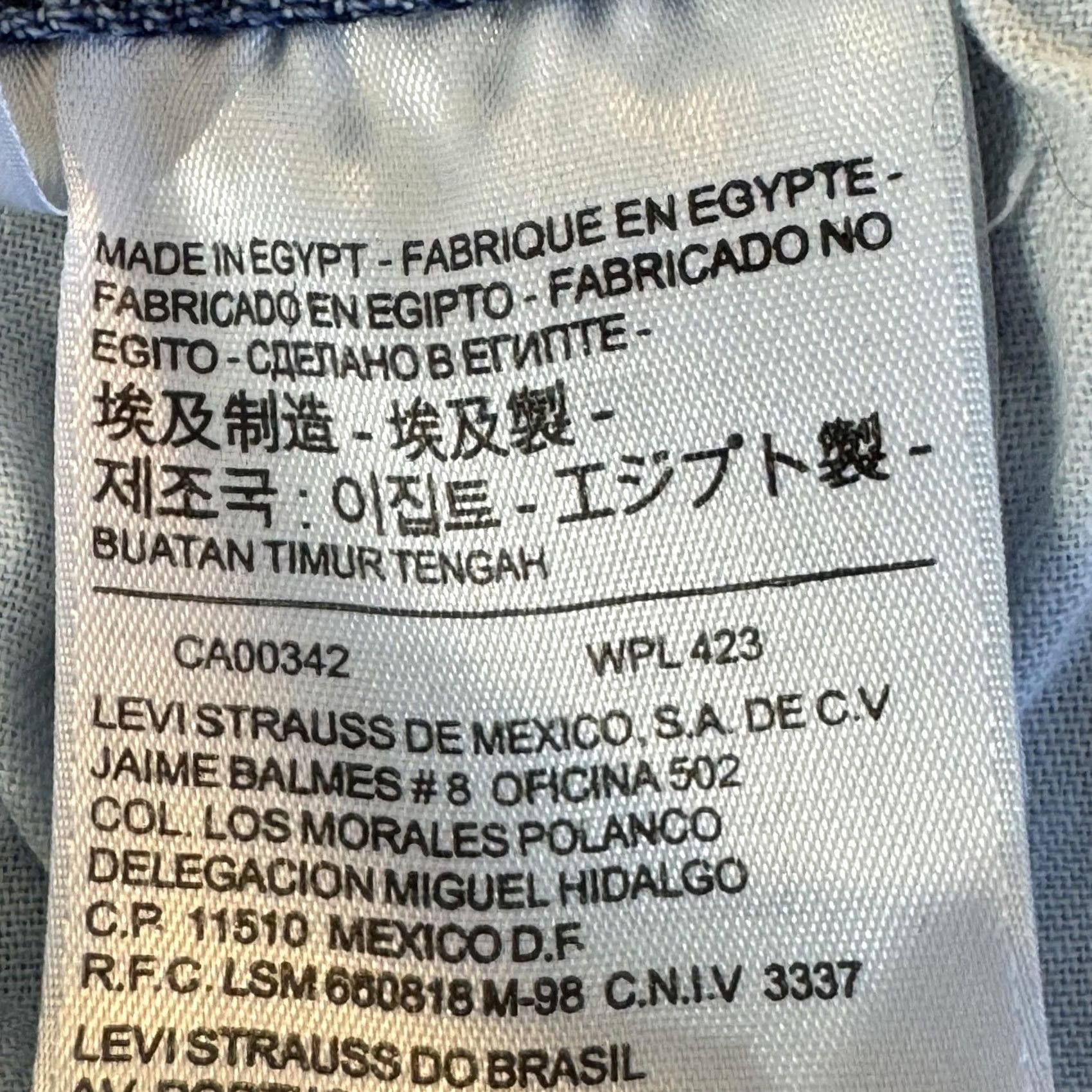 Levi's Levi's 501 Jeans Mens 40x30 Blue Denim Straight Leg Button Fly Classic Vintage 5-Pocket Regular Fit Shirt? Size US 40 / EU 56 - 5 Thumbnail