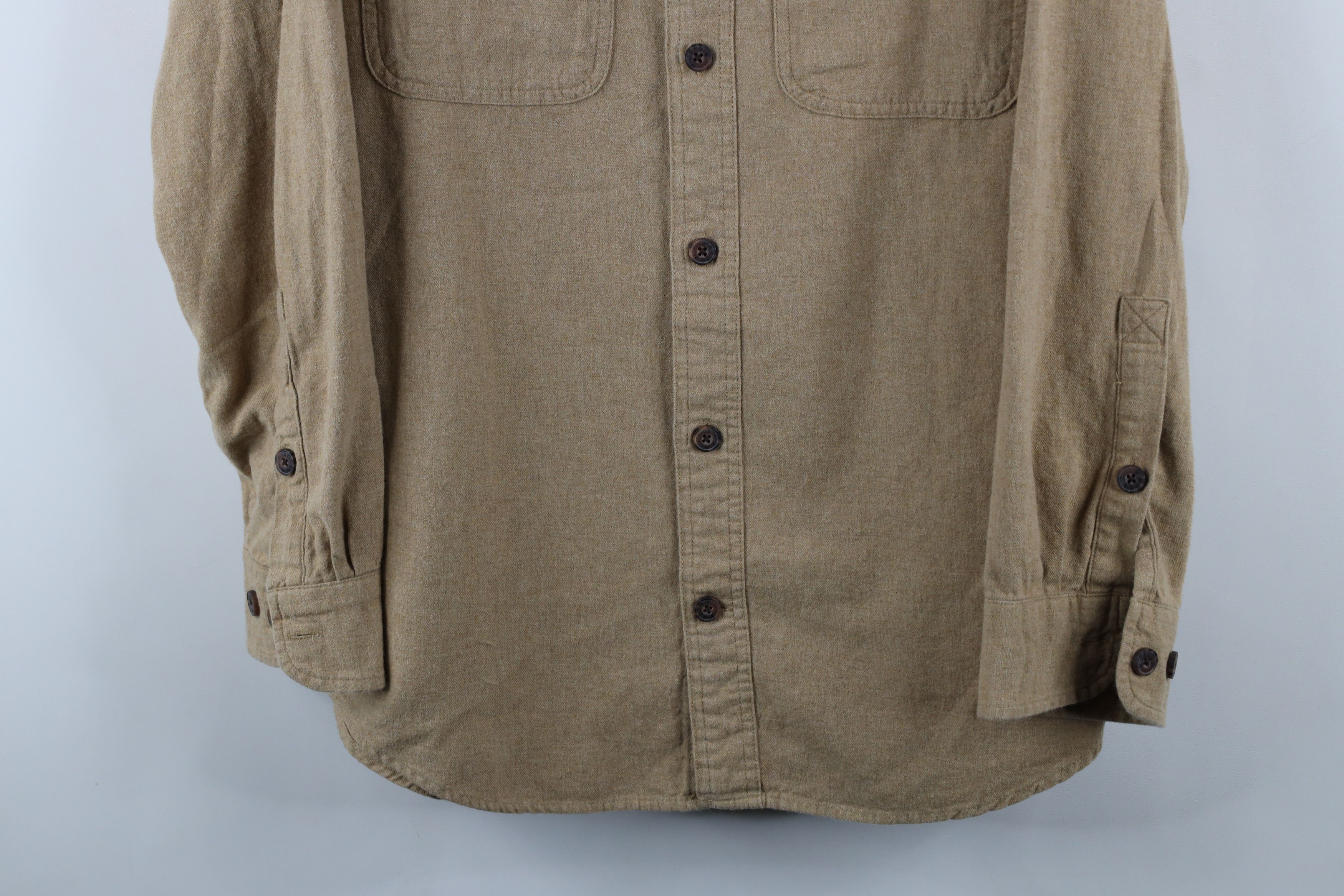 Duluth Trading Company × Vintage Duluth Trading Co Flannel Collared Button Down Shirt Beige Size US L / EU 52-54 / 3 - 3 Thumbnail
