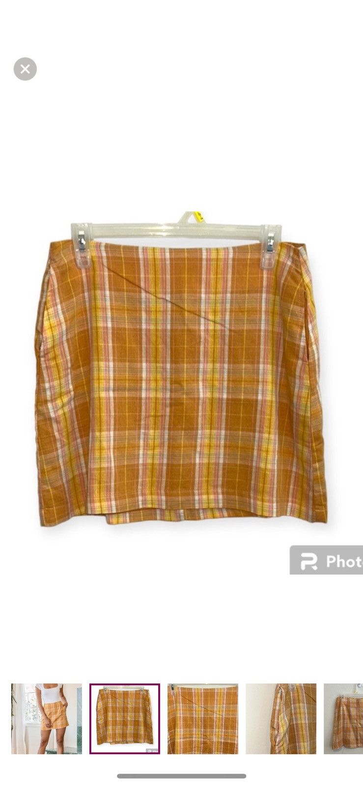 Lulus Lulus medium always sunshine plaid high waisted mini skirt Size 30" / US 8 / IT 44 - 1 Thumbnail