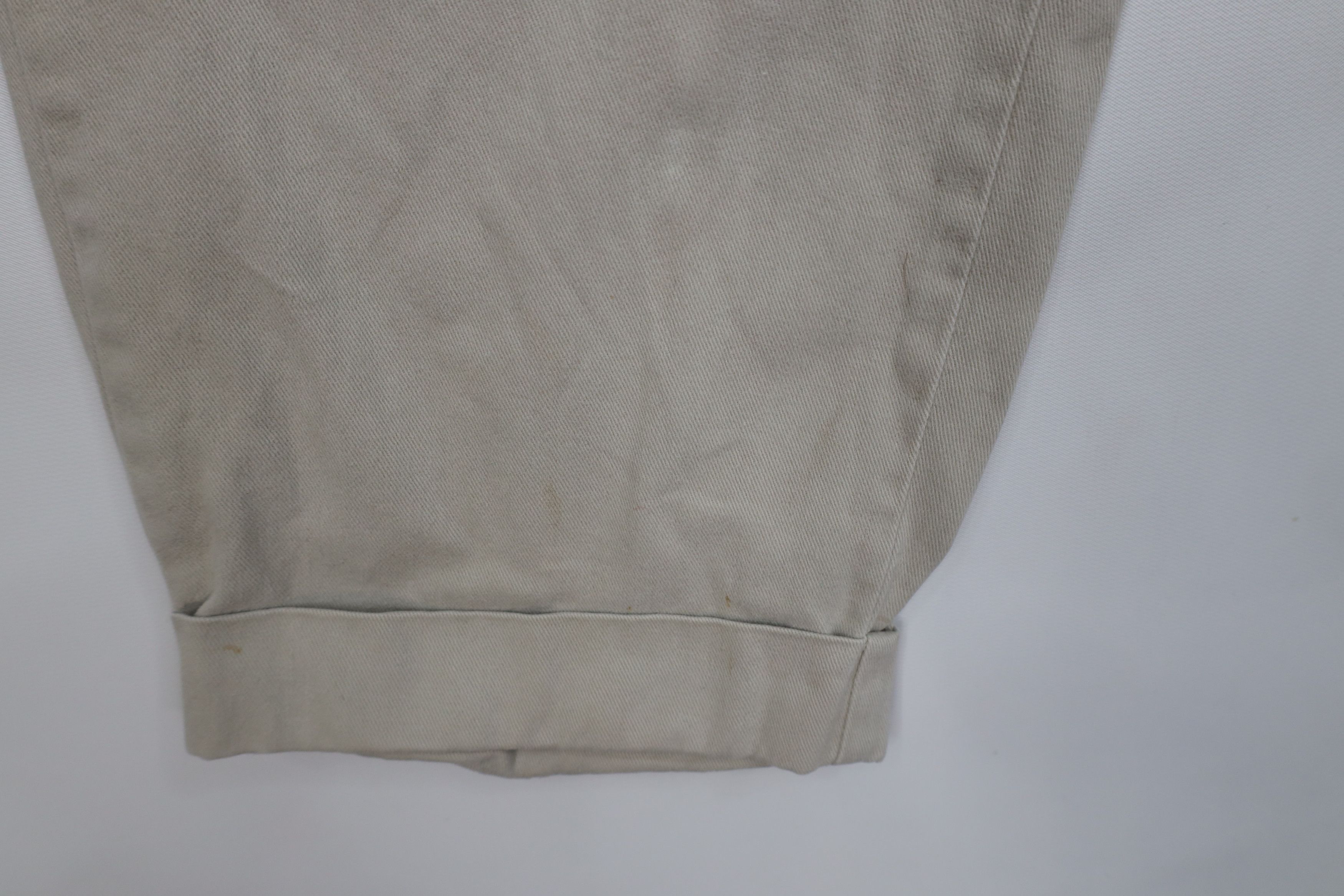 Ralph Lauren Vintage 90s Ralph Lauren Pleated Cuffed Chino Pants Cotton Size US 29 - 5 Thumbnail